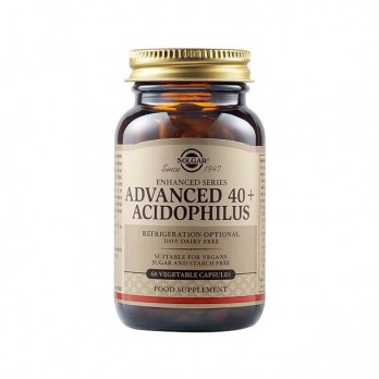 Solgar Advanced Acidophilus 40+ 60veg.caps | Συμπλήρωμα Διατροφής Προβιοτικών άνω των 40