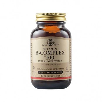 Solgar Vitamin B Complex 100 Extra High Potency 50veg.caps |  Συμπλήρωμα Διατροφής Συμπλέγματος Βιταμινών Β 