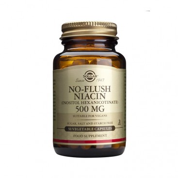 Solgar No-Flush Niacin 500mg 50veg.caps |  Συμπλήρωμα Διατροφής Νιασίνης