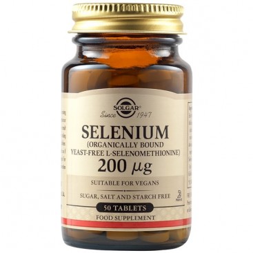 Solgar Selenium  200μg 50tabs | Συμπλήρωμα Διατροφής με Σελήνιο