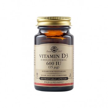 Solgar Vitamin D-3 600IU, 60veg.caps  | Συμπλήρωμα Διατροφής Βιταμίνη D3