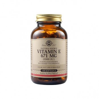 Solgar Vitamin E Natural 1000IU 100softgels | Συμπλήρωμα Διατροφής Φυσικής Πηγής Βιταμίνη Ε Πλούσια σε Αντιοξειδωτικά