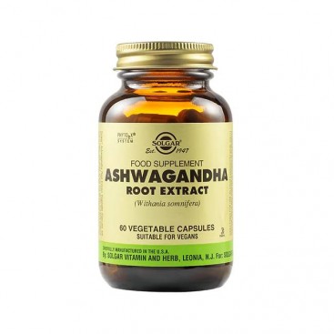 Solgar Ashwagandha Root Extract 60veg.caps | Συμπλήρωμα Διατροφής Ασβαγκάντα για Ευεξία 