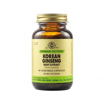 Solgar Korean Ginseng Root Extract 60veg.caps | Συμπλήρωμα Διατροφής Εκχυλίσματος Κορεάτικου Τζίνσενγκ για Ενέργεια & Τόνωση