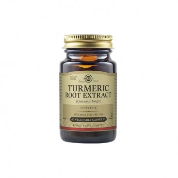 Solgar Turmeric Root Extract 60veg.caps | Συμπλήρωμα Διατροφής για Ομαλή Λειτουργία Πεπτικού Συστήματος 