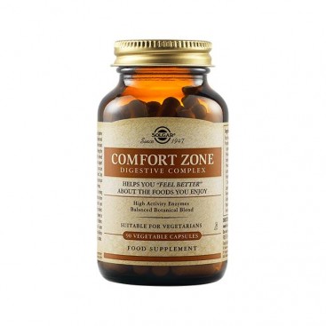 Solgar Comfort Zone Digestive Complex, 90veg.caps | Συμπλήρωμα Διατροφής που Βοηθά στη Φυσική Διαδικασία της Πέψης 