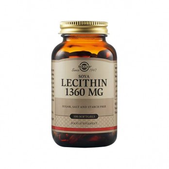 Solgar Lecithin 1360mg 100 softgels |  Συμπλήρωμα Διατροφής για τη Διατήρηση & τον Έλεγχο του Σωματικού Βάρους 