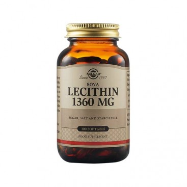 Solgar Lecithin 1360mg 100 softgels |  Συμπλήρωμα Διατροφής για τη Διατήρηση & τον Έλεγχο του Σωματικού Βάρους 