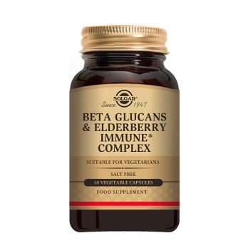 Solgar Beta Glucans & Elderbery Immune Complex 60 veg.caps | Συμπλήρωμα για την Ενίσχυση του Ανοσοποιητικού