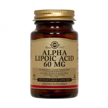 Solgar Alpha Lipoic Acid 60mg 30veg.caps | Συμπλήρωμα Διατροφής, Ισχυρό Αντιοξειδωτικό  