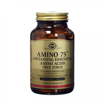 Solgar Amino 75 veg.caps 90s | Συμπλήρωμα Διατροφής Αμινοξέα Κρυσταλλικά Και Ελεύθερης Μορφής