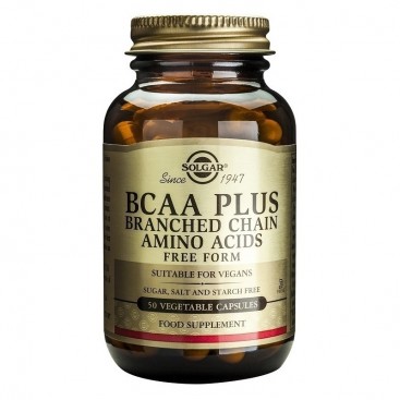 Solgar BCAA Plus 50veg.caps |  Συμπλήρωμα Διατροφής για Αποκατάσταση του Μυικού Ιστού Ιδανικό Για Αθλητές 