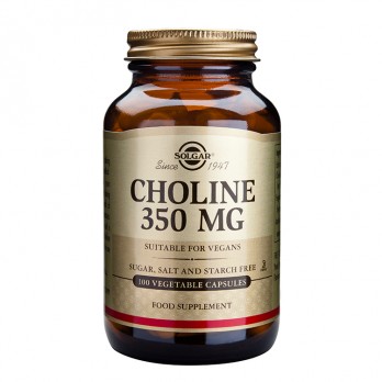 Solgar Choline 350mg 100veg.caps | Συμπλήρωμα Διατροφής Χολίνη