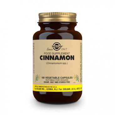 Solgar Cinnamon 100 veg.caps |Συμπλήρωμα Διατροφής με Κανέλα