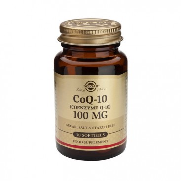 Solgar Coenzyme Q-10 100mg softgels 30s Παραγωγή Ενέργειας, Αντιοξειδωτικό.