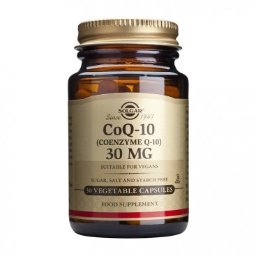 Solgar Coenzyme Q-10 30mg 30veg.caps | Συμπλήρωμα Διατροφής με Συνένζυμο Q10