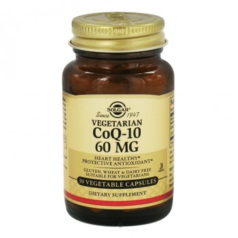 Solgar Coenzyme Q-10 60mg 30veg.caps | Συμπλήρωμα Διατροφής με Συνένζυμο Q10