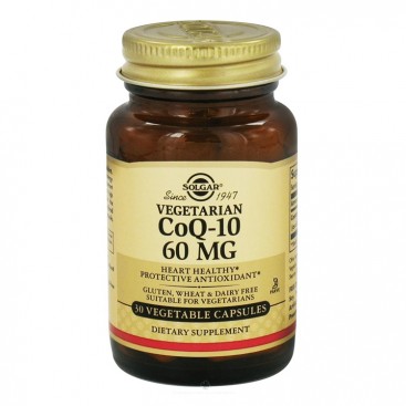 Solgar Coenzyme Q-10 60mg 30veg.caps | Συμπλήρωμα Διατροφής με Συνένζυμο Q10