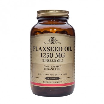 Solgar Flaxseed Oil 1250mg 100softgels |Συμπλήρωμα Διατροφής με Λινέλαιο & Λιπαρά Οξέα