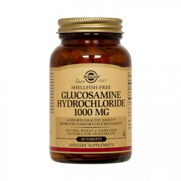 Solgar Glucosamine Hcl 1000mg (shellfish-free) 60tabs | Συμπλήρωμα Διατροφή με Υδροχλωρική Γλουκοζαμίνη