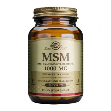 Solgar MSM 1000mg 60tabs |  Συμπλήρωμα Διατροφής που Βοηθά στη Καλή Υγεία & Ενδυναμώνει το Συνδετικό Ιστό 