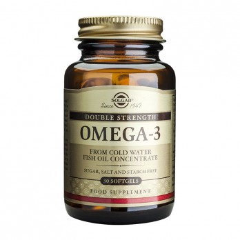 Solgar Omega-3 Double Strength 30softgels | Συμπλήρωμα Διατροφής με Ωμέγα 3 