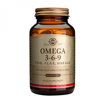 Solgar Omega-3-6-9 60softgels | Συμπλήρωμα Διατροφής Πλούσιο σε Ωμέγα 3, 6 & 9 Λιπαρά Οξέα 