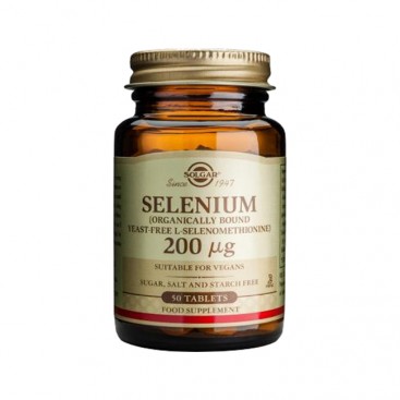 Solgar Selenium  200μg  Συμπλήρωμα Διατροφής Κατάλληλο για τη Προστασία από Καρδιακές & Εκφυλιστικές Παθήσεις  tabs 50s