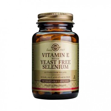 Solgar Vitamin E with Yeast Free Selenium,50caps | Συμπλήρωμα Διατροφής με Αντιοξειδωτική Προστασία