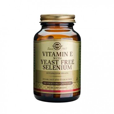 Solgar Vitamin E with Yeast Free Selenium,100caps | Συμπλήρωμα Διατροφής με Αντιοξειδωτική Προστασία