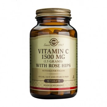 Solgar Vitamin C 1500mg with Rose Hips 90tabs | Συμπλήρωμα Διατροφής Βιταμίνης C