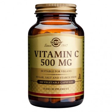 Solgar Vitamin C 500mg 100 veg.caps  |  Συμπλήρωμα Διατροφής Βιταμίνη C