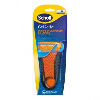 Scholl Gel Activ Work  Μεγ. L (40-46.5) 2τμχ | Ανδρικοί Πάτοι για Προστασία κατά των Οσμών