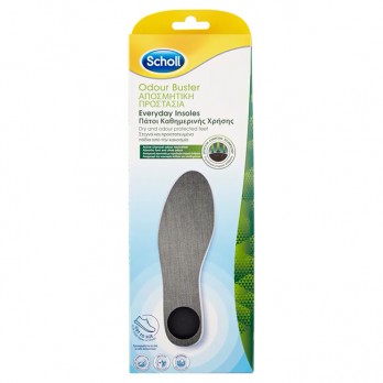 Scholl Everyday Insoles Odour Buster 2τμχ | Αποσμητικοί Πάτοι Καθημερινής Χρήσης 