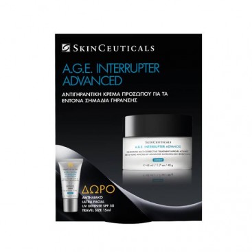 SkinCeuticals A.G.E. Interrupter Advanced Κρέμα Προσώπου για την Ώριμη Επιδερμίδα 48ml & Δώρο Ultra Facial UV Defence SPF50+ Aντηλιακή Προστασία Προσώπου Travel Size 15ml 