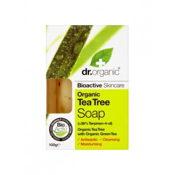 Dr.Organic Tea Tree Soap Σαπούνι με Βιολογικό Έλαιο Τειτόδεντρού 100gr