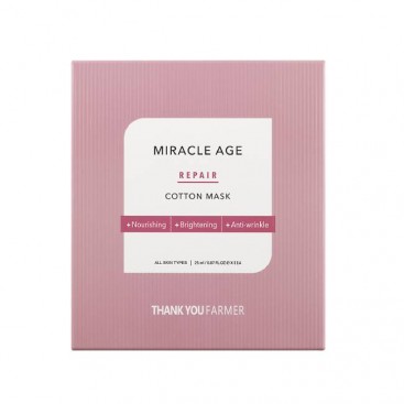 Thank You Farmer Miracle Age Repair Cotton Mask 1pc |  Υφασμάτινη Μάσκα Προσώπου για Θρέψη