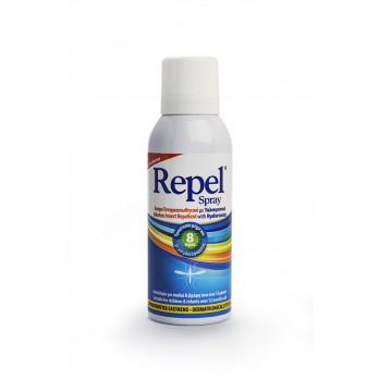 Uni-Pharma Repel Spray Odorless Insect Repellent 100ml | Άοσμο Εντομοαπωθητικό με Υαλουρονικό