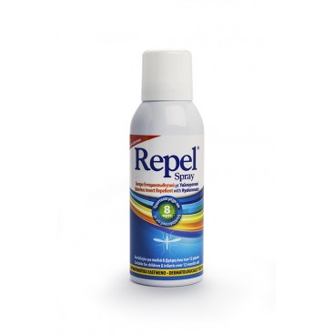 Uni-Pharma Repel Spray Odorless Insect Repellent 100ml | Άοσμο Εντομοαπωθητικό με Υαλουρονικό