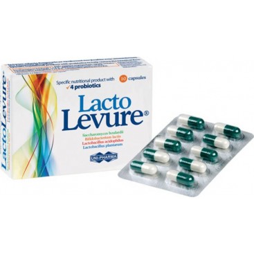 Uni-Pharma Lacto Levure 10 tabs | Συμπλήρωμα Διατροφής Με 4 Προβιοτικά