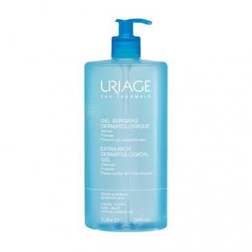 Uriage Extra-Rich Dermatological Gel 1lt  | Τζελ Καθαρισμού για Ευαίσθητο Δέρμα για Πρόσωπο-Σώμα 