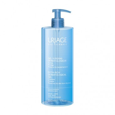 Uriage Extra-Rich Dermatological Gel  500ml | Τζελ Καθαρισμού για Ευαίσθητο Δέρμα για Πρόσωπο-Σώμα 