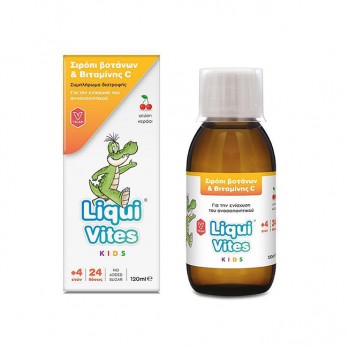 Vican Liqui Vites Kids Syrup 120ml |  Παιδικό Σιρόπι Βοτάνων & Βιταμίνης C με Γεύση Κεράσι