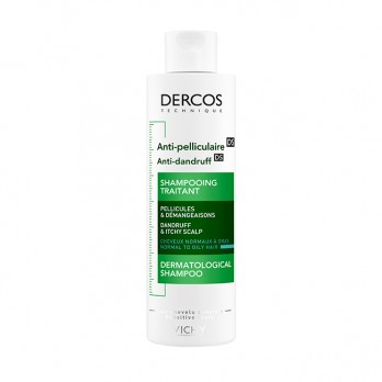 Vichy Dercos Anti-Dandruff DS Greasy Hair 200ml | Αντιπυτιριδικό Σαμπουάν Για Κανονικά & Λιπαρά Μαλλιά