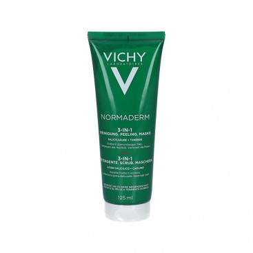 Vichy Normaderm 3 in 1 125ml | Απολέπιση, Καθαρισμός & Μάσκα 