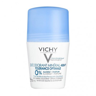 Vichy Deodorant Mineral 48h Tolerance Optimale Roll-On 50ml |  Αποσμητικό με 48ωρη Δράση Χωρίς Άρωμα 