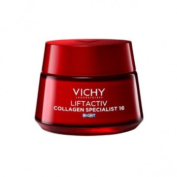 Vichy Liftactiv Collagen Specialist 16 Night Cream 50ml | Κρέμα Νύχτας, Ενισχύει το Κολλαγόνο και Διορθώνει 16 Σημάδια Γήρανσης