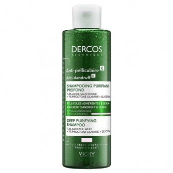 Vichy Dercos Anti-Dandruff K Deep Purifying Shampoo  250ml | Σαμπουάν Κατά της Πιτυρίδας με Απολεπιστική Δράση