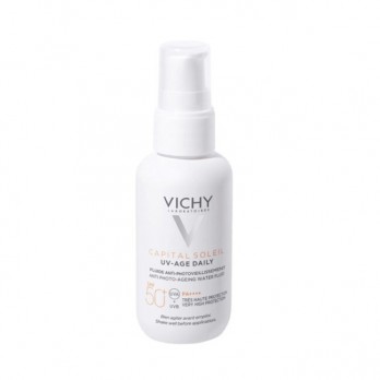 Vichy Capital Soleil UV-Age Daily SPF50+ 40ml | Λεπτόρρευστο Αντηλιακό Προσώπου Κατά της Φωτογήρανσης