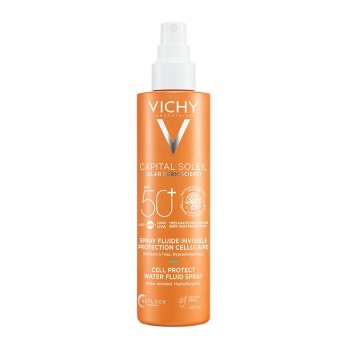 Vichy Capital Soleil Cell Protect Water Fluid Spray SPF50 200ml | Λεπτόρρευστο Αντηλιακό Σπρέι Πολλαπλής Χρήσης